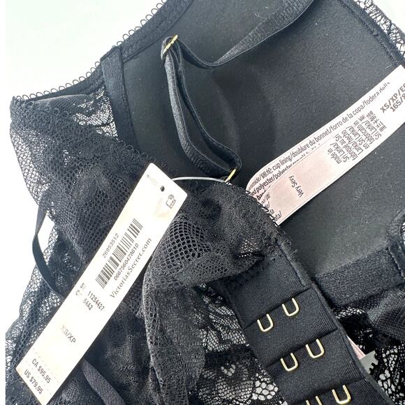 Victoria's Secret Rose Lace Strappy Teddy Bodysuit Size XS - Picture 9 of 11